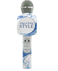 Blue Swirl Karaoke Microphone & Bluetooth Speaker