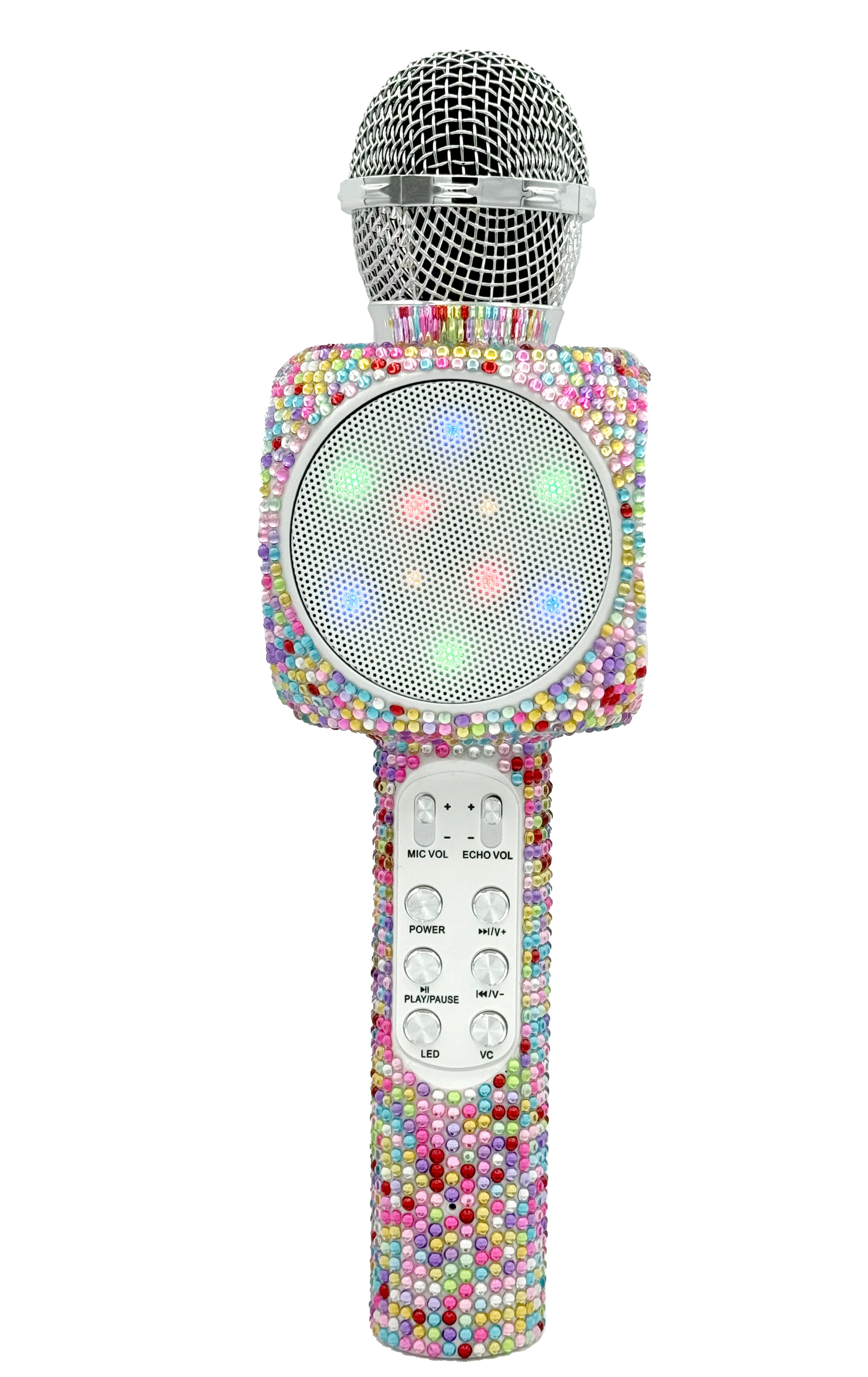 Confetti Bling Karaoke Microphone & Bluetooth Speaker