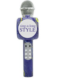 Purple Swirl Karaoke Microphone & Bluetooth Speaker