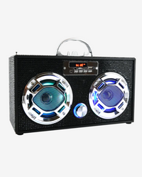 Black Bling Bluetooth Speaker & FM Radio