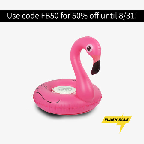 Aqua Jams Bluetooth Floating Speaker & Cup Holder - Flamingo