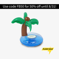 Aqua Jams Bluetooth Floating Speaker & Cup Holder - Palm Tree