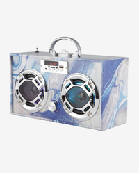 Blue Swirl Boombox & Bluetooth Speaker