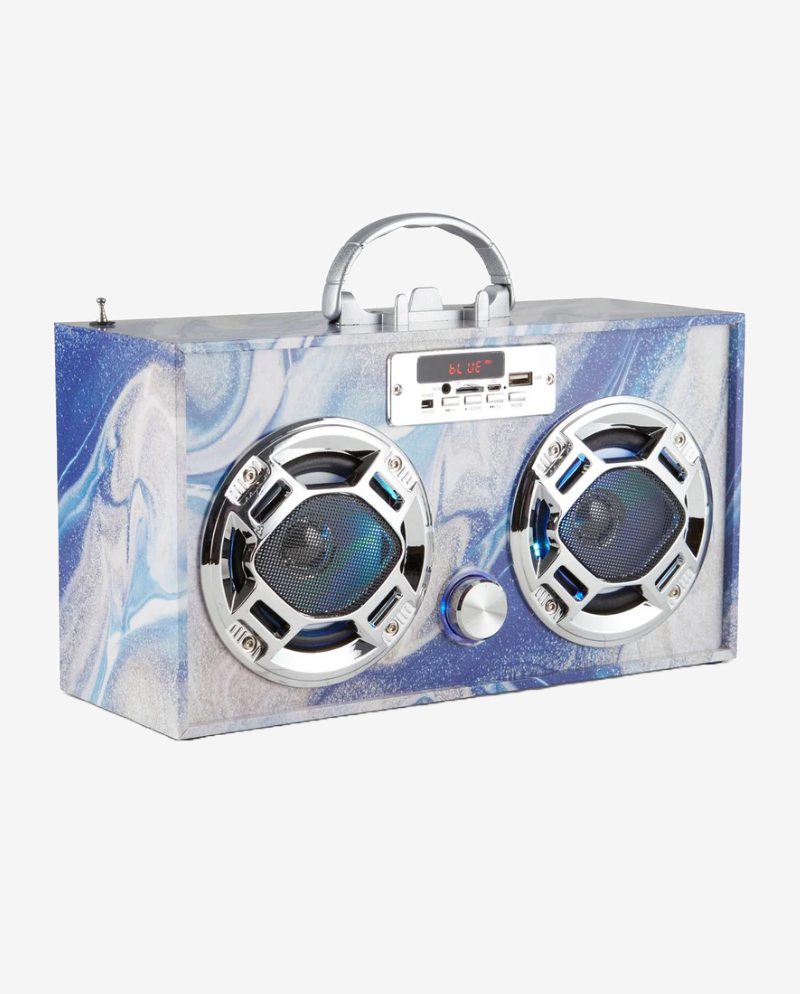 Blue Swirl Bundle-Karaoke Microphone & Boom Box