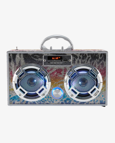 Animal Print Bling Boombox