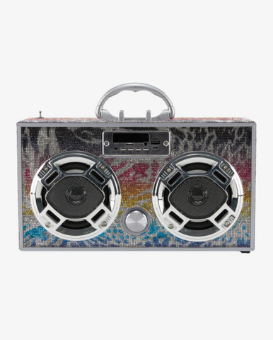 Animal Print Bling Boombox